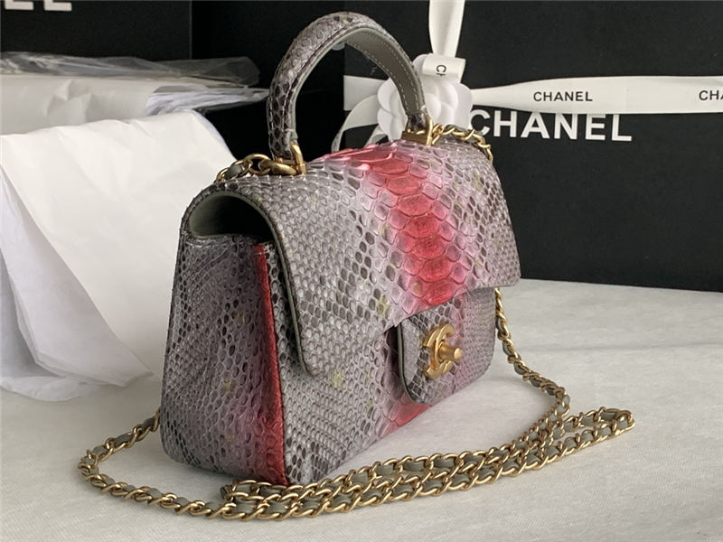 MINI FLAP BAG WITH TOP HANDLE AS2431 Snake High