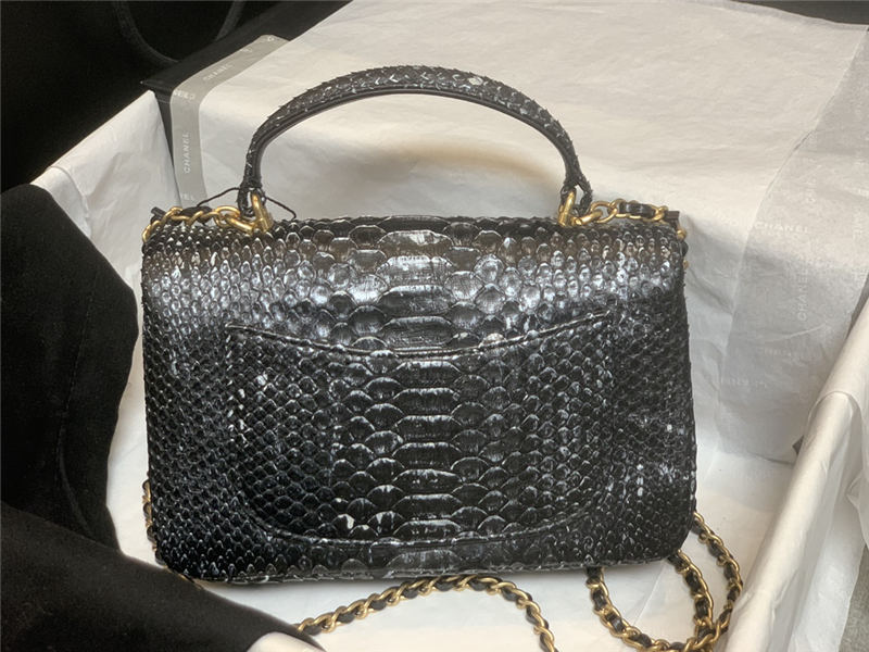 MINI FLAP BAG WITH TOP HANDLE AS2431 Snake High