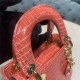 MINI LADY Dior BAG Cannage Crocodile Gold-tone Metal High