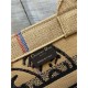 SMALL Dior BOOK TOTE Jute Canvas Embroidered with Dior Union Motif High