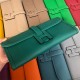 Hermes Jige Elan 29 Clutch Bag Epsom Leather WAX Dark Green High