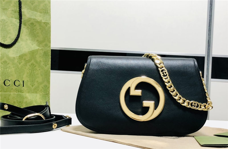 Gucci Blondie shoulder bag Leather 699268 Black High