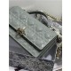 MISS DIOR MINI BAG Patent Calfskin Grey High