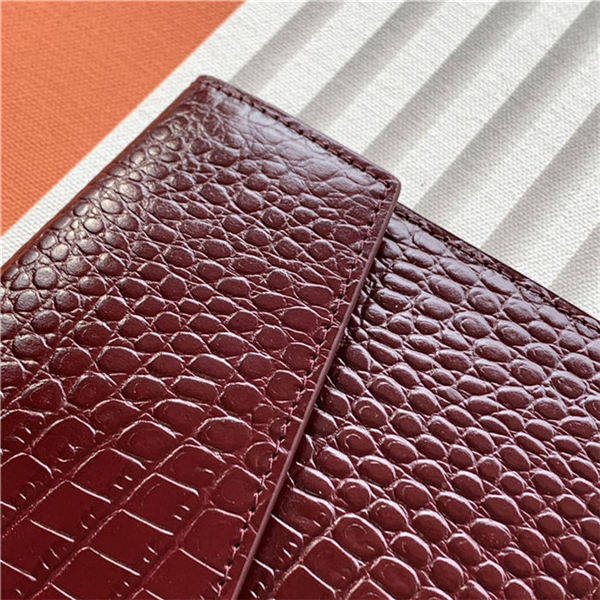 UPTOWN POUCH IN Crocodile Burgundy High