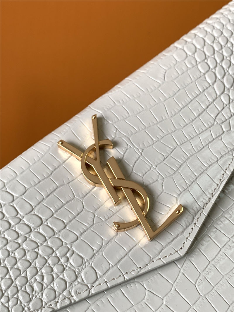 UPTOWN POUCH IN Crocodile White High