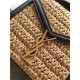 CASSANDRA MINI TOP HANDLE BAG IN RAFFIA AND LEATHER High