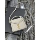 CASSANDRA MINI TOP HANDLE BAG IN CANVAS AND LEATHER High