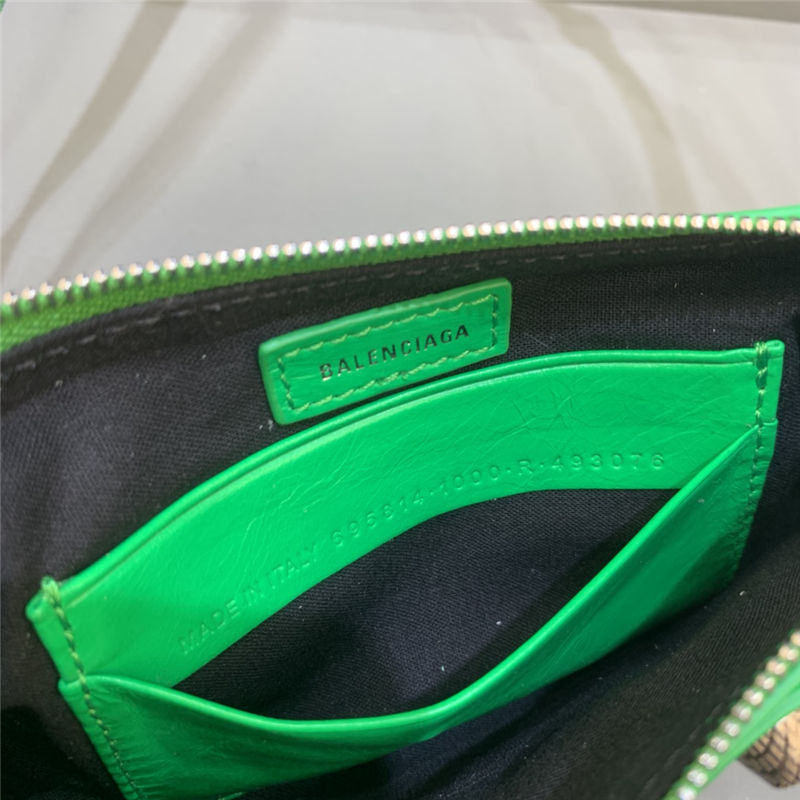 LE CAGOLE MINI PURSE WITH CHAIN Arena Lambskin Green High