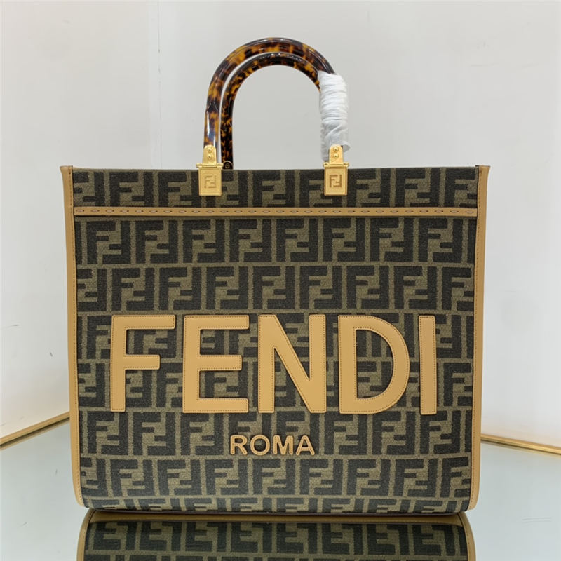 MEDIUM Fendi SUNSHINE Fendace Printed leather shopper High