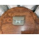 Hermes Constance Slim Wallet Leather Silver Metal WAX High