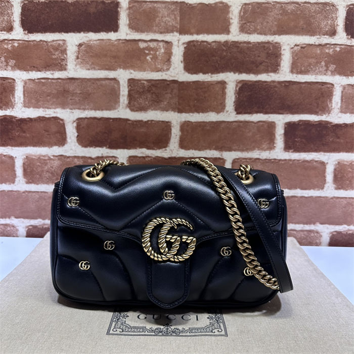 GG Marmont small matelassé shoulder bag Black High