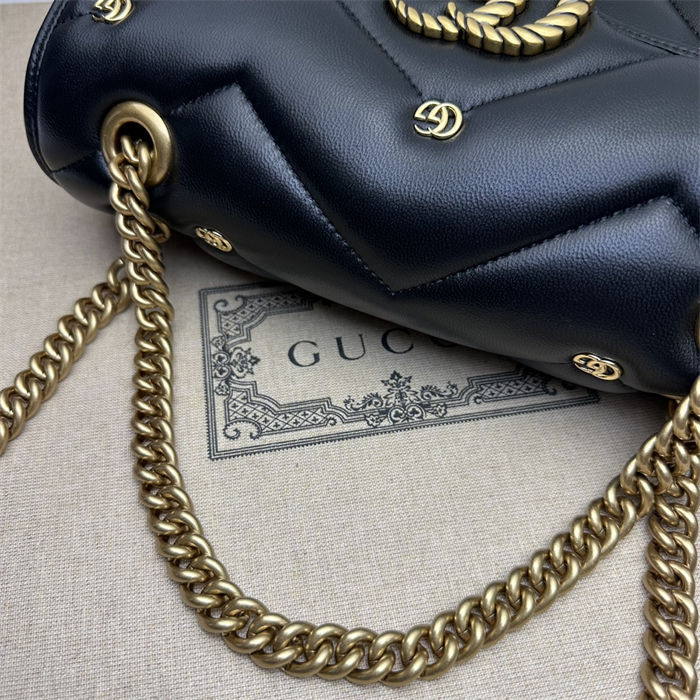 GG Marmont small matelassé shoulder bag Black High