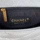 Chanel SMALL FLAP BAG Grained Shiny Calfskin & Gold-Tone Metal AS3369 White A