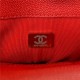 Chanel SMALL FLAP BAG Grained Shiny Calfskin & Gold-Tone Metal AS3369 Red A