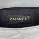 Chanel MINI FLAP BAG Grained Shiny Calfskin & Gold-Tone Metal AS3368 White A