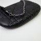 MINI Dior CARO TULIP BAG Quilted Macrocannage Calfskin Black High