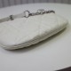 MINI Dior CARO TULIP BAG Quilted Macrocannage Calfskin White High