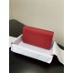 Hermes Constance To Go Long Wallet Epsom Leather Red Silver-Metal WAX High