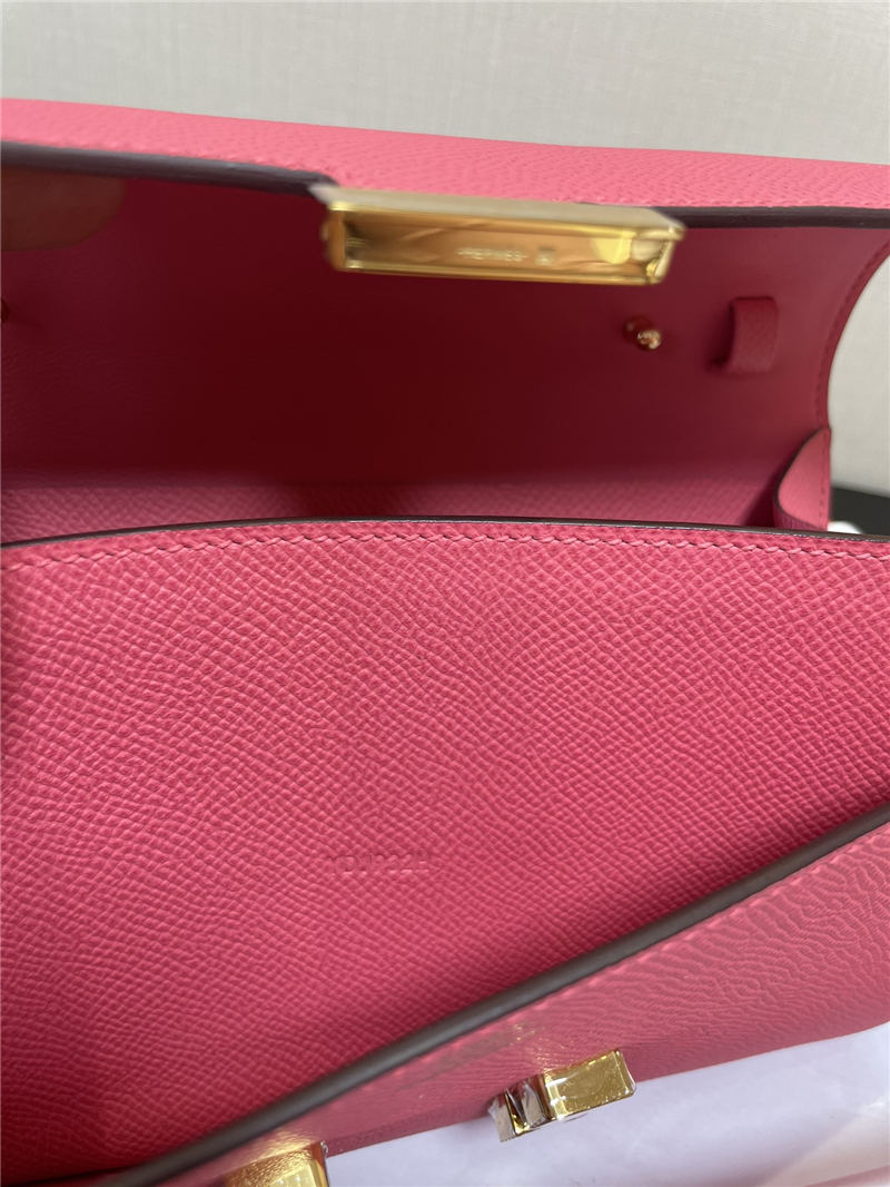 Hermes Constance To Go Long Wallet Epsom Leather Rose Pink Gold-Metal WAX High