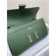 Hermes Constance To Go Long Wallet Epsom Leather Dark Green Silver-Metal WAX High