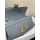 Hermes Constance To Go Long Wallet Epsom Leather Grey Blue Gold-Metal WAX High