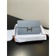 Hermes Constance To Go Long Wallet Epsom Leather Grey Blue Gold-Metal WAX High