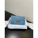 Hermes Constance To Go Long Wallet Epsom Leather Denim Blue Gold-Metal WAX High