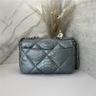 Chanel 19 Flap Bag Snake Gold-Tone, Silver-Tone & Ruthenium-Finish Metal High