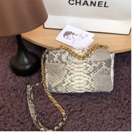 Chanel 19 Flap Bag Snake Gold-Tone, Silver-Tone & Ruthenium-Finish Metal High