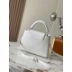 Louis Vuitton Capucines BB Bag Taurillon and ostrich leather N81409 White High