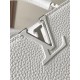 Louis Vuitton Capucines BB Bag Taurillon and ostrich leather N81409 White High