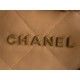 Chanel 22 MEDIUM HANDBAG Shiny Calfskin & Gold-Tone Metal AS3261 Camel High