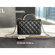 Chanel Wallet on Chain With Handle AP2844 Lambskin & Gold-Tone Metal Black High