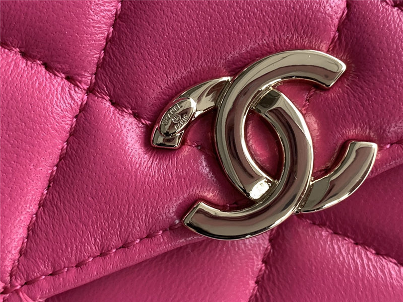 Chanel Wallet on Chain With Handle AP2844 Lambskin & Gold-Tone Metal Pink High