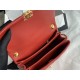 Small Flap Bag AS3367 Lambskin & Gold-Tone Metal Red High