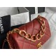 Mini Flap Bag AS3366 Lambskin & Gold-Tone Metal Red High