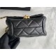 Supermini Flap Bag AS3365 Lambskin & Gold-Tone Metal Black High