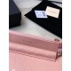 Classic Wallet on Chain A33814 Grained Calfskin Gold/Silver Metal Pink B