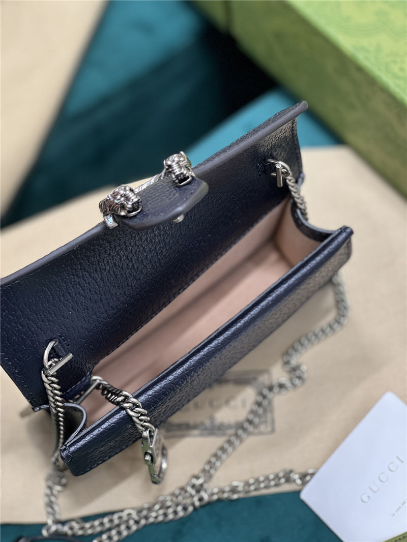 Dionysus GG Supreme super mini bag 476432 Dinim Blue high