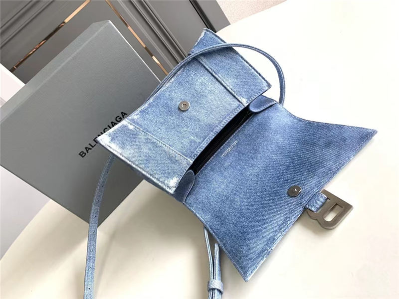 The Hacker Project small Hourglass bag Denim/Lambskin High