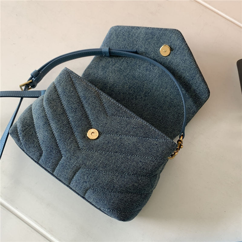 LOULOU TOY BAG IN Y-QUILTED Denim High