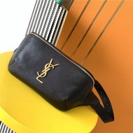 CLASSIC MONOGRAM BELT BAG IN LEATHER Black Gold High