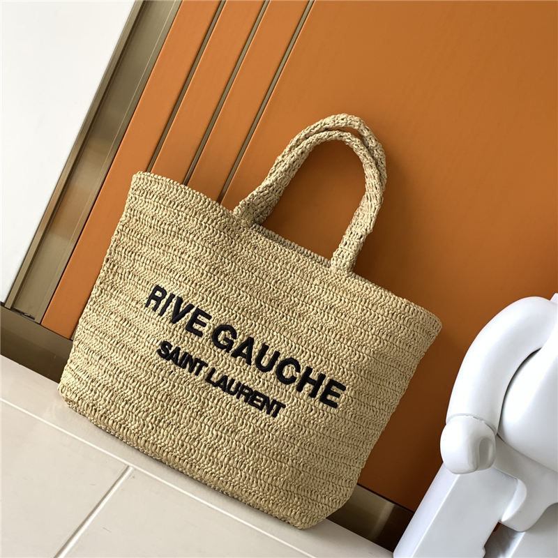 RIVE GAUCHE SUPPLE TOTE BAG IN RAFFIA CROCHET High