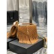 COLLEGE MEDIUM CHAIN BAG IN LIGHT SUEDE WITH FRINGES High