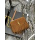 COLLEGE MEDIUM CHAIN BAG IN LIGHT SUEDE WITH FRINGES High