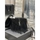 COLLEGE MEDIUM CHAIN BAG IN LIGHT SUEDE WITH FRINGES High