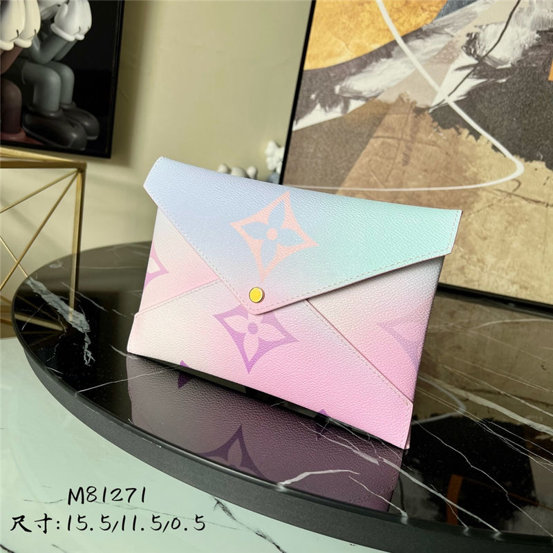 Louis Vuitton KIRIGAMI POCHETTE M81271 Sunrise Pastel / Midnight Fuchsia / Sunset Khaki High