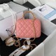 Chanel Small VANITY CASE AS3318 Lambskin & Gold-Tone Metal Pink A