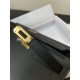 Hermes Kelly Classique To Go wallet Epsom calfskin Black Gold-Metal WAX High