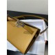 Hermes Kelly Classique To Go wallet Epsom calfskin Camel Silver-Metal WAX High